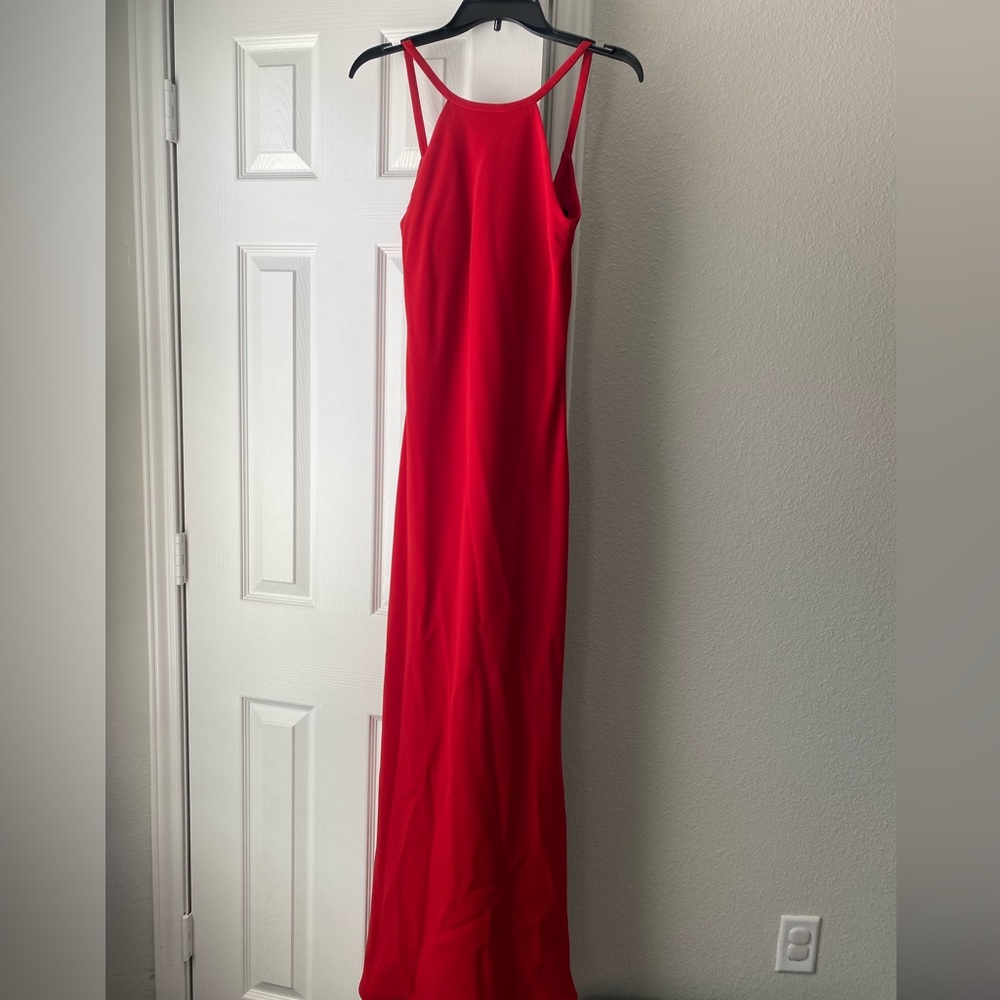 Calvin Klein Long Red Dress